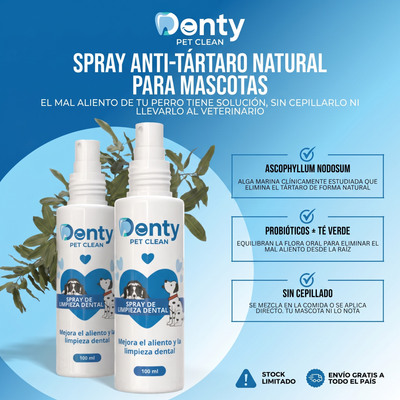 Denty PetClean™ — Dientes Limpios, Sin Cepillo y Sin Veterinario.