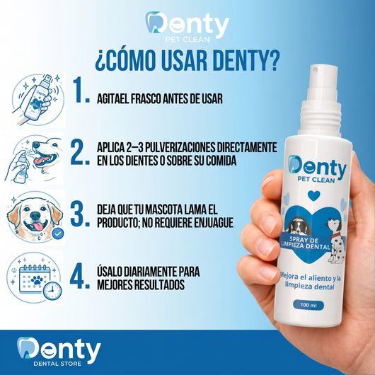 Denty PetClean™ — Dientes Limpios, Sin Cepillo y Sin Veterinario.