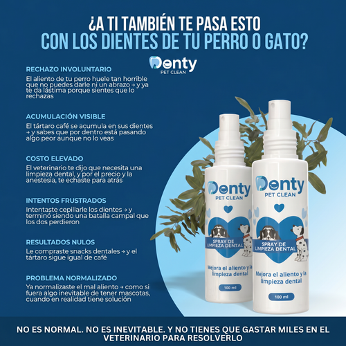 Denty PetClean™ — Dientes Limpios, Sin Cepillo y Sin Veterinario.