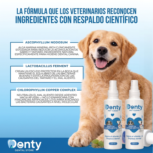 Denty PetClean™ — Dientes Limpios, Sin Cepillo y Sin Veterinario.