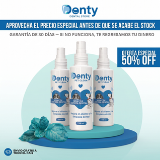 Denty PetClean™ — Dientes Limpios, Sin Cepillo y Sin Veterinario.
